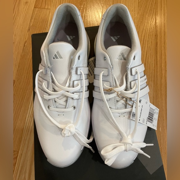Adidas Women's Tour360 24 Boost Golf Shoes, White/Core Black/Silver Metallic - Picture 6 of 15
